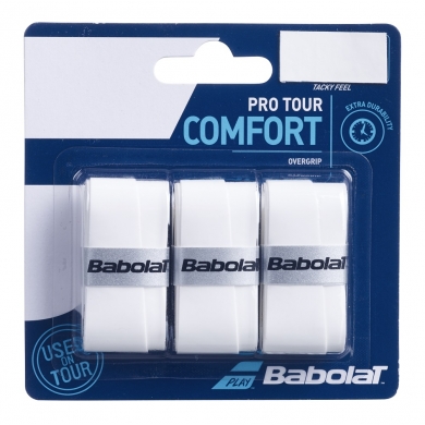 Babolat Overgrip Pro Tour (Komfort) 0.6mm biały 3 szt.